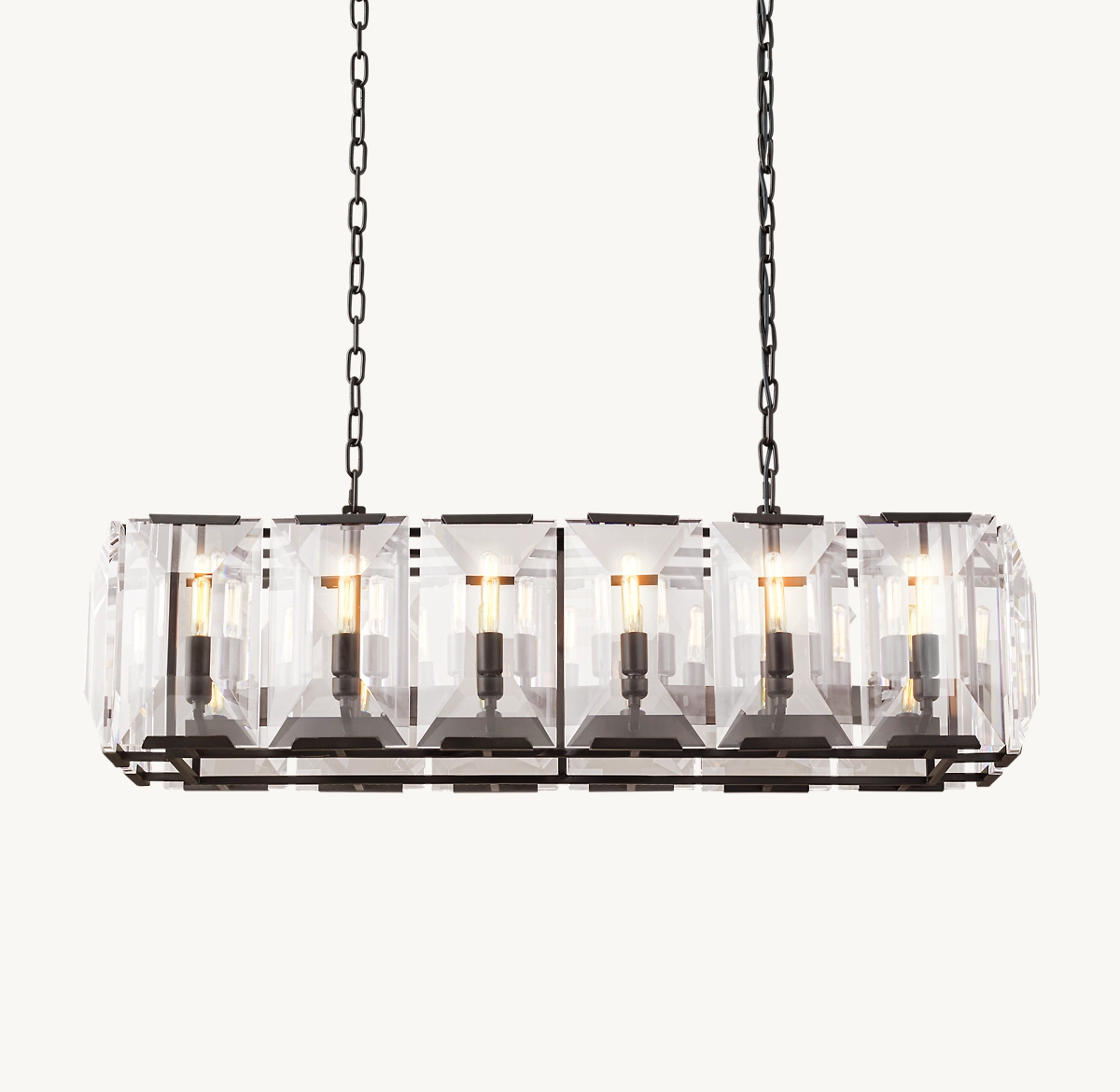 HARLOW CRYSTAL RECTANGULAR CHANDELIER 42