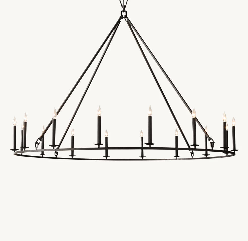 19TH C. ENGLISH OPENWORK ROUND CHANDELIER 72