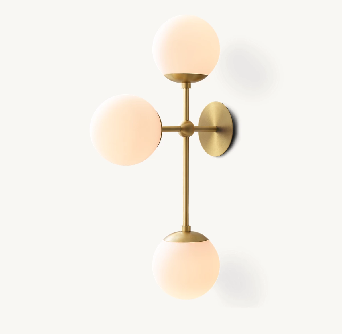 CIRQUE TRIPLE SCONCE - Lacquered Burnished Brass