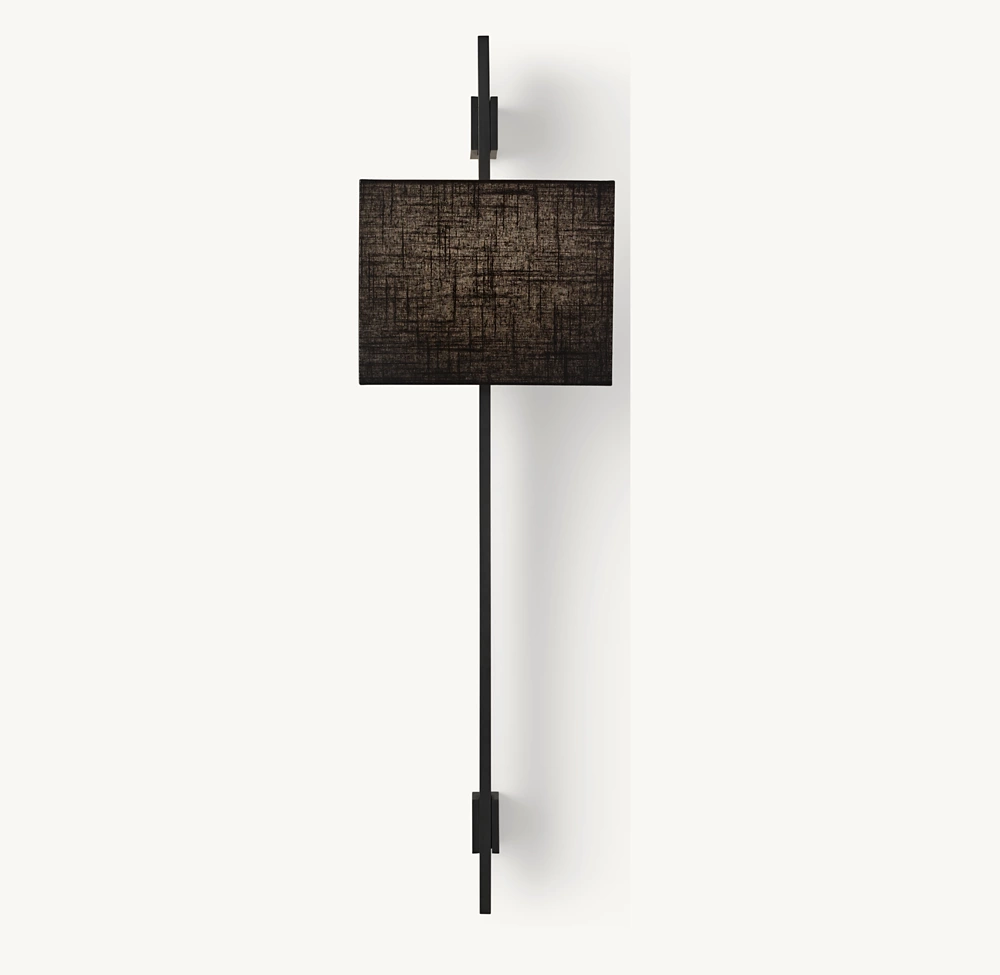 VELA RECTANGULAR BAR SCONCE - RECTANGULAR SHADE - Image 1