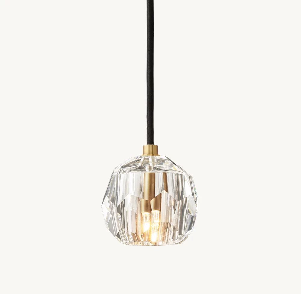 BOULE DE CRISTAL CLEAR GLASS CORD PENDANT - Image 3