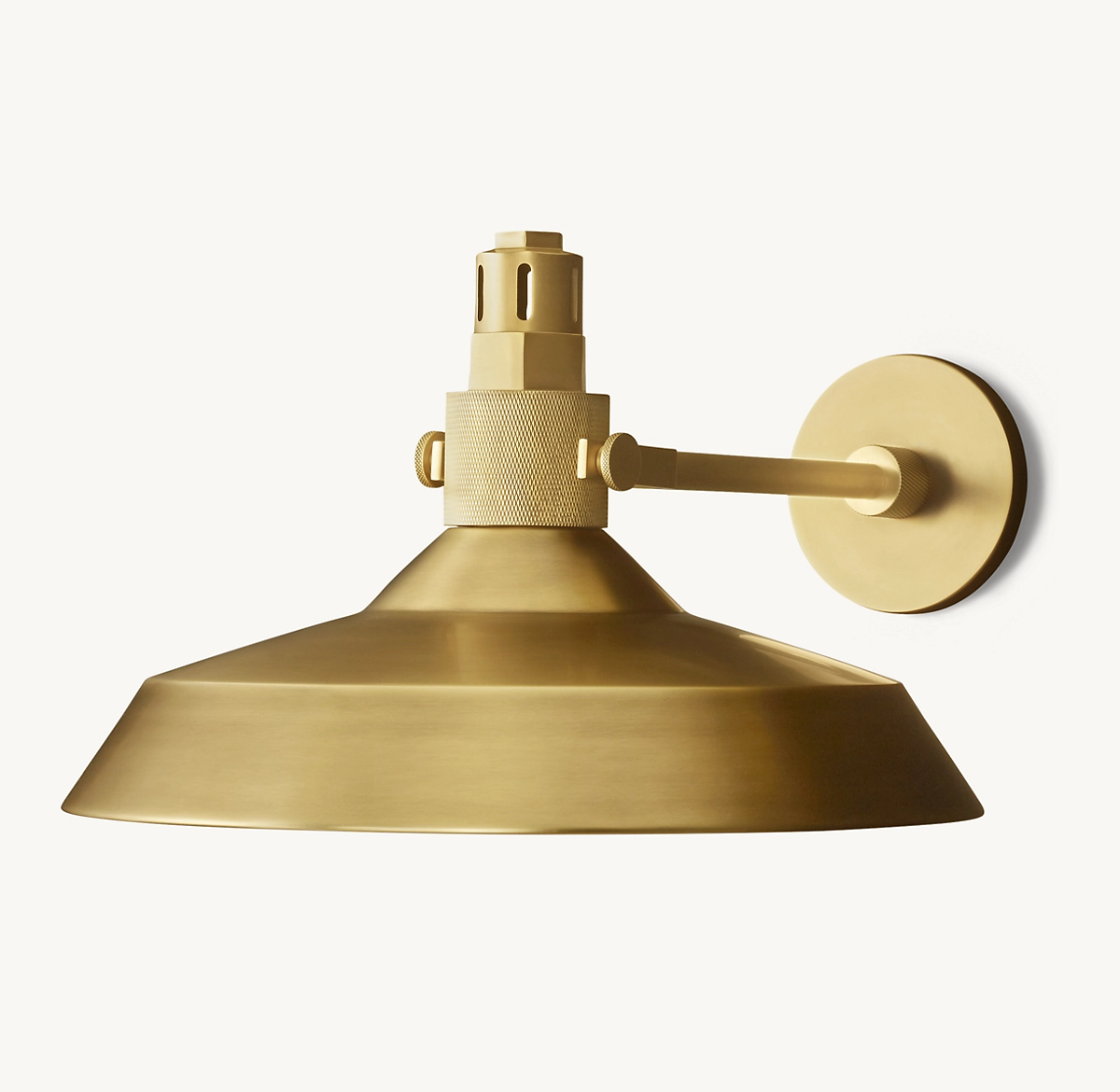 CONDORCET METAL SHADE SCONCE - Lacquered Burnished Brass