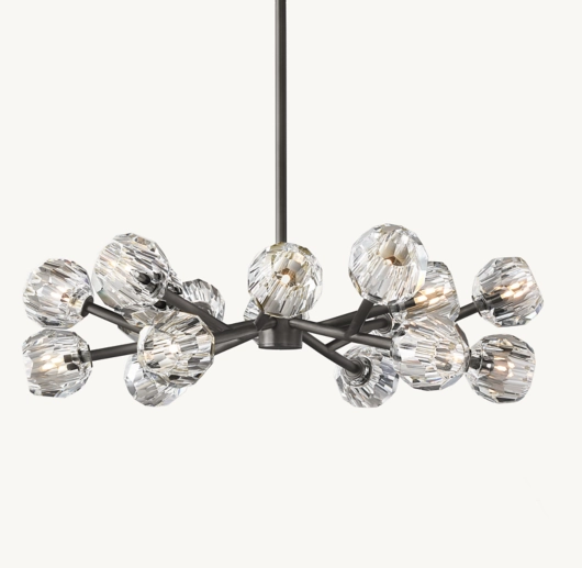 BOULE DE CRISTAL CLEAR GLASS ROUND CHANDELIER 36