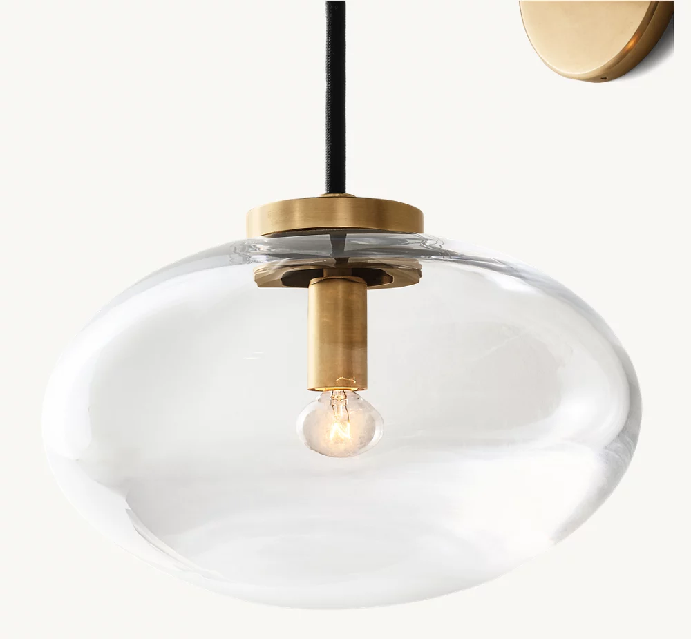 CABRETTE CLEAR GLASS SCONCE - Image 2