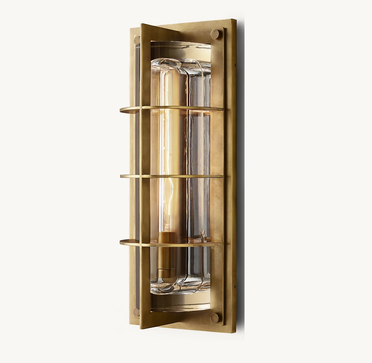 VICOMTE GRAND OUTDOOR SCONCE - Lacquered Burnished Brass