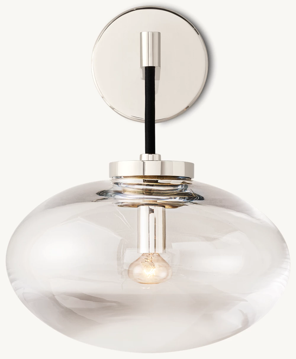 CABRETTE CLEAR GLASS SCONCE - Image 2