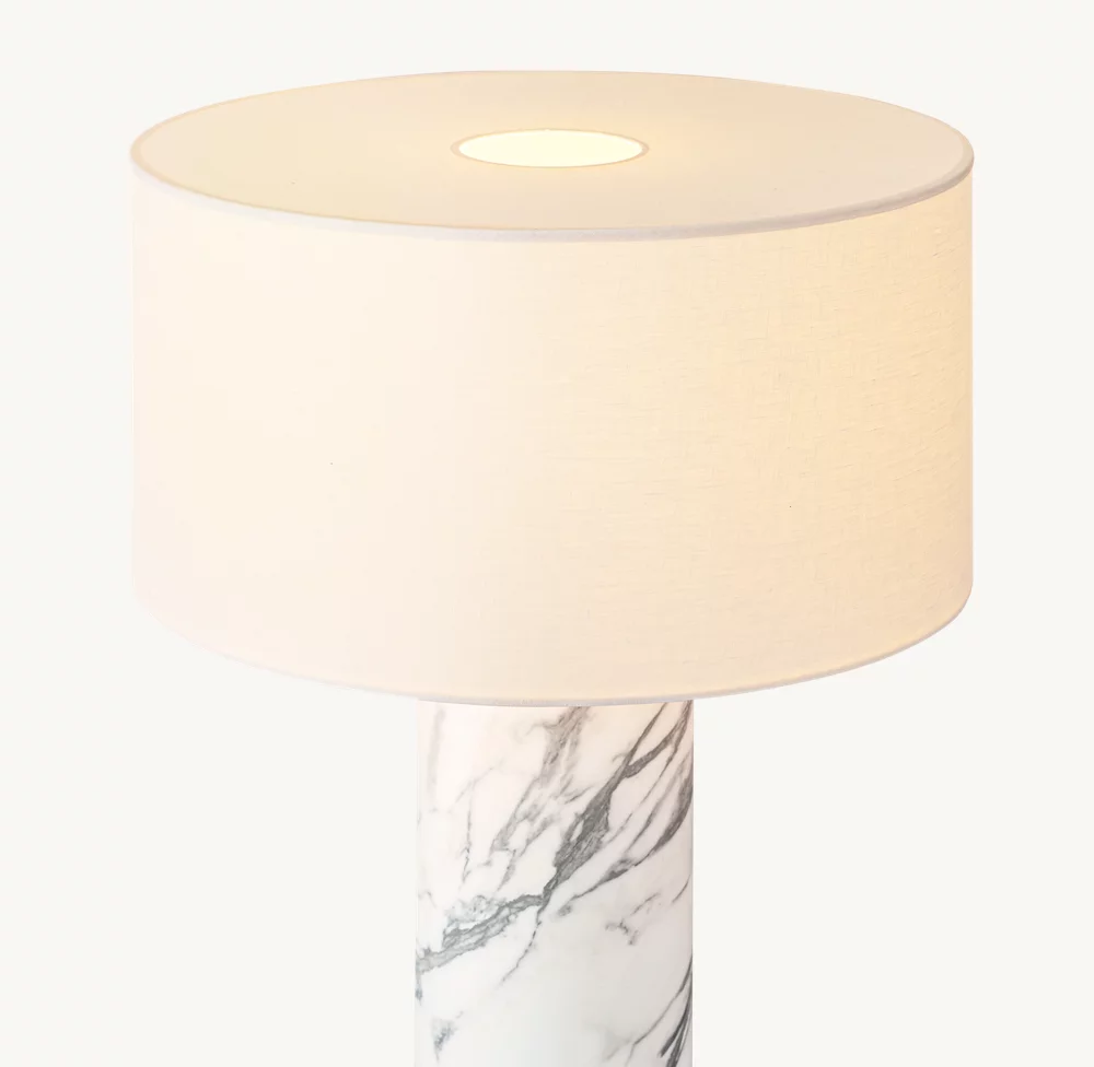 SAREZZO STONE CYLINDRICAL TABLE LAMP - Image 3