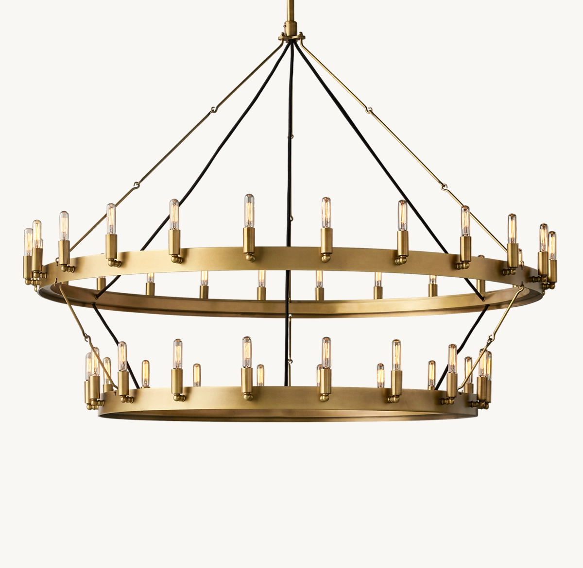 CAMINO VINTAGE FILAMENT TWO-TIER CHANDELIER 50