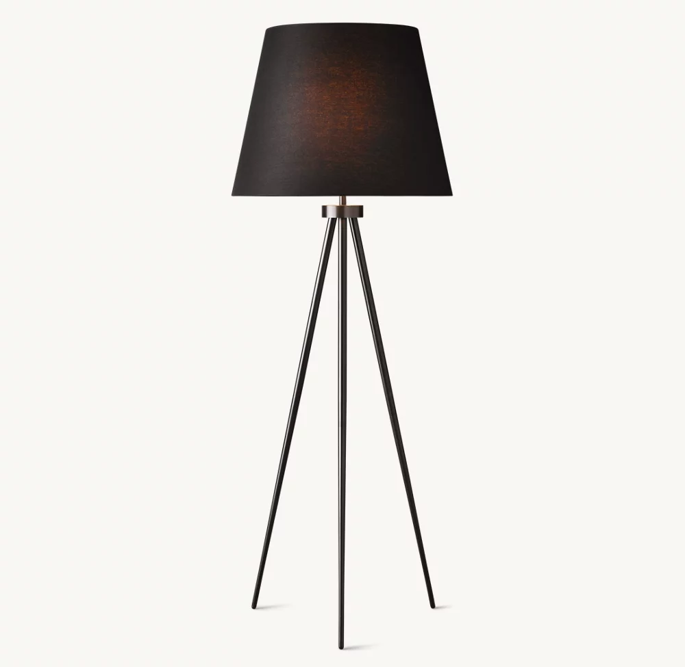 REED BLACK LINEN SHADE FLOOR LAMP - Image 3