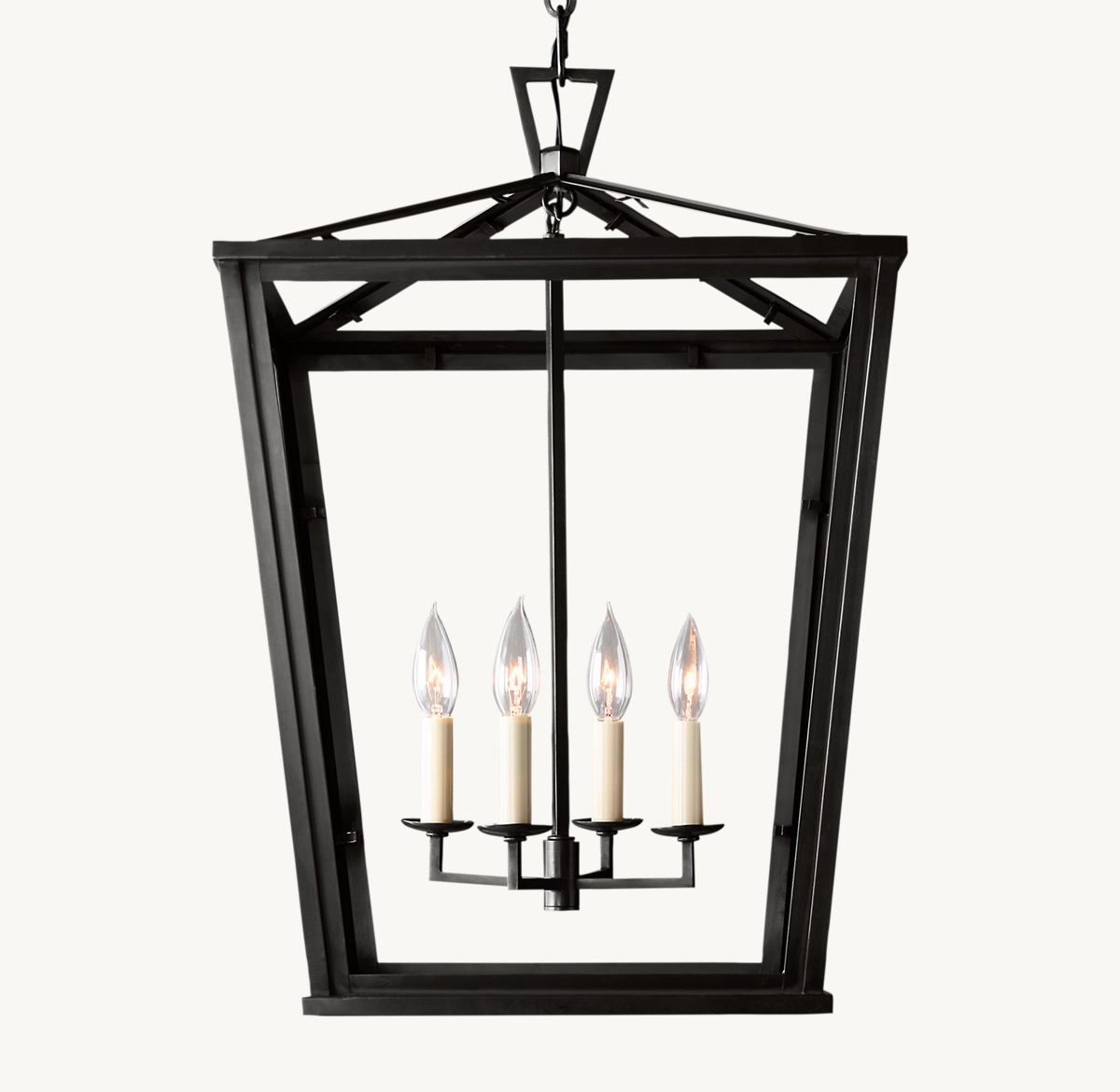 19TH C. ENGLISH OPENWORK OUTDOOR PENDANT - Bronze