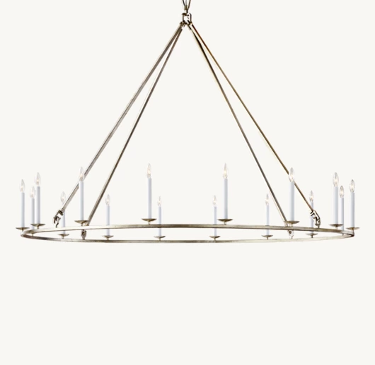 19TH C. ENGLISH OPENWORK ROUND CHANDELIER 72