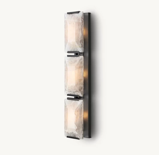 HARLOW CALCITE TRIPLE SCONCE