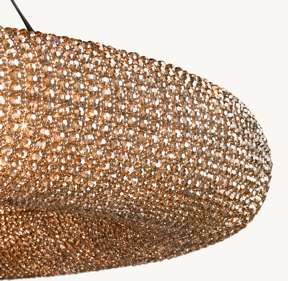 CRYSTAL HALO SMOKE ROUND LED CHANDELIER 72