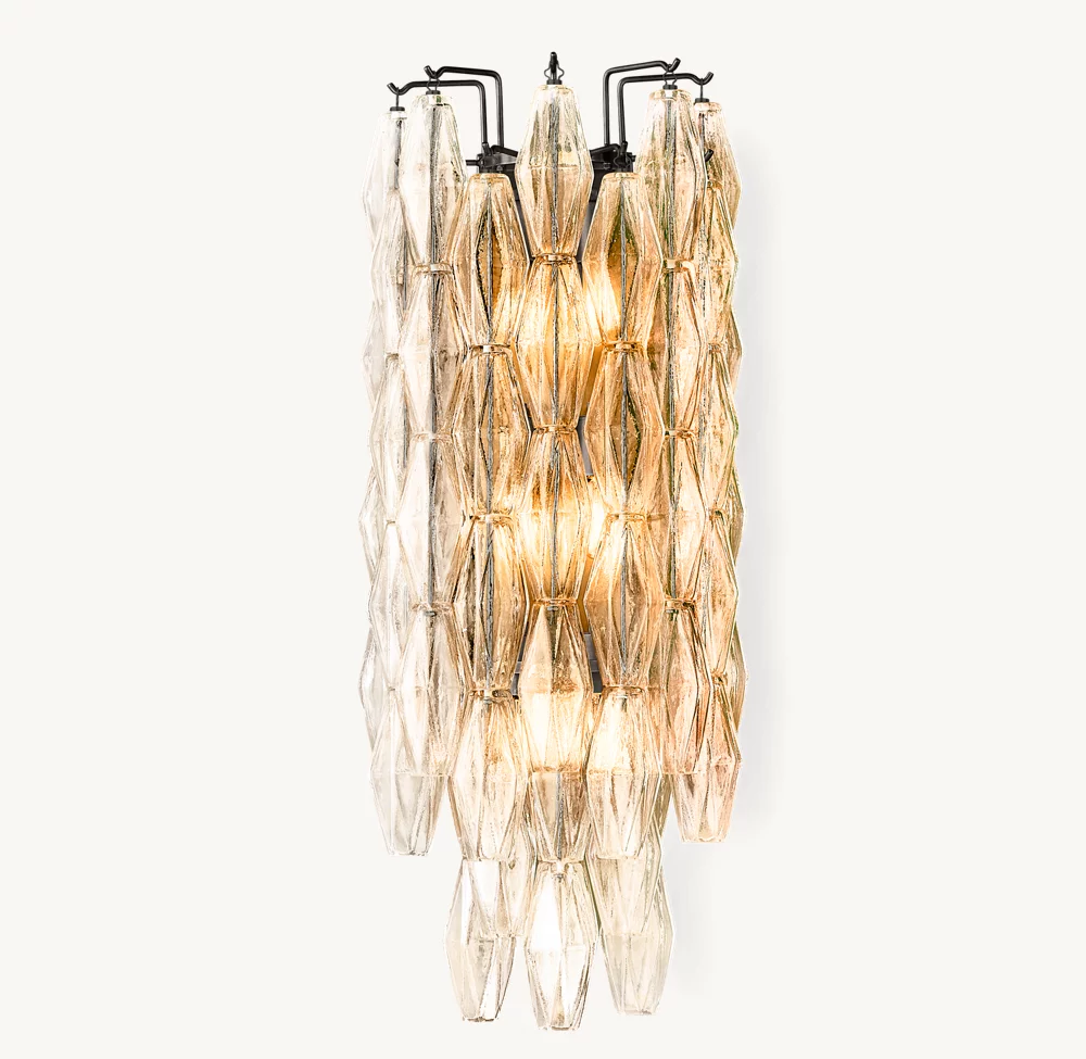 CHIARA CLEAR GLASS GRAND SCONCE - Image 4
