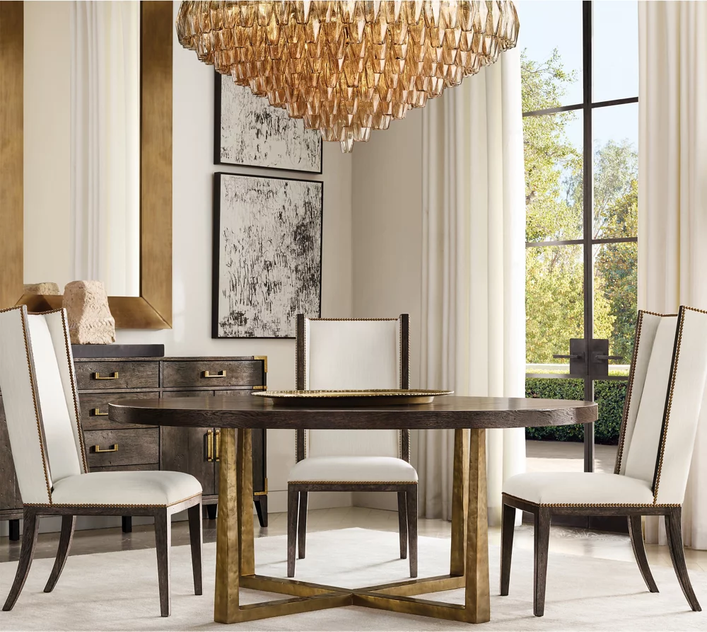 CHIARA SMOKE GLASS TIERED ROUND CHANDELIER 47