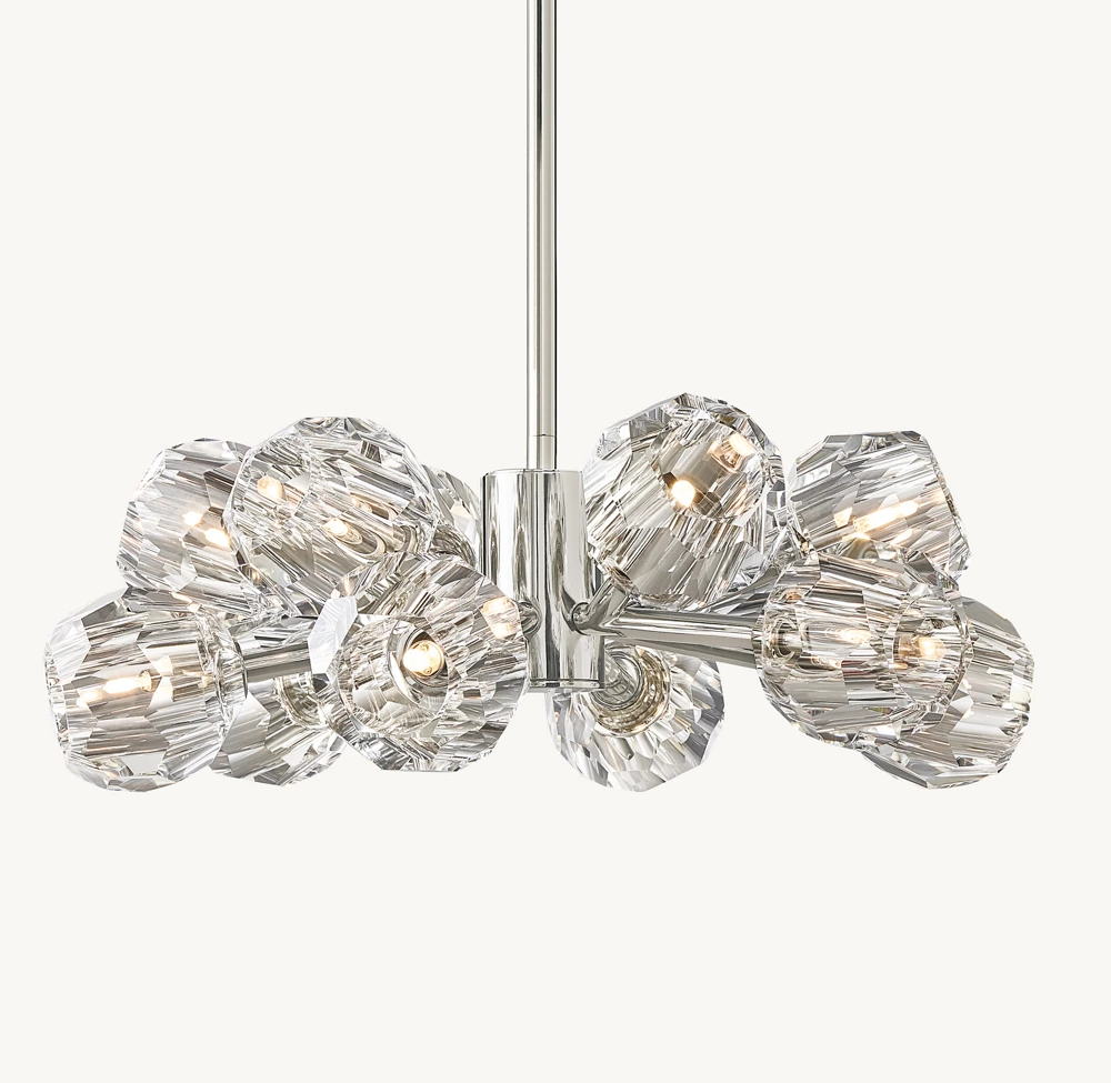 BOULE DE CRISTAL CLEAR GLASS ROUND CHANDELIER 24