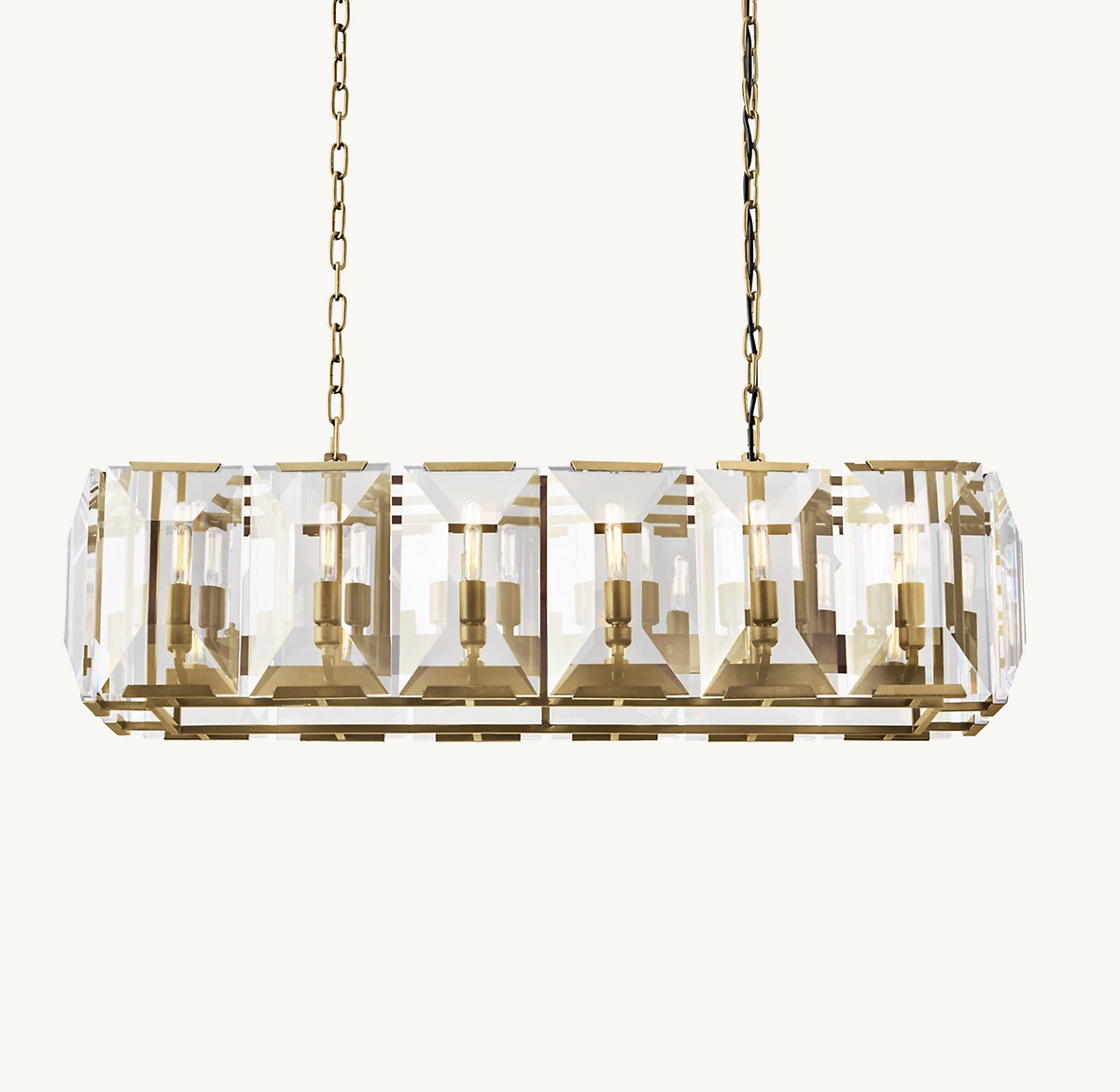 HARLOW CRYSTAL RECTANGULAR CHANDELIER 42