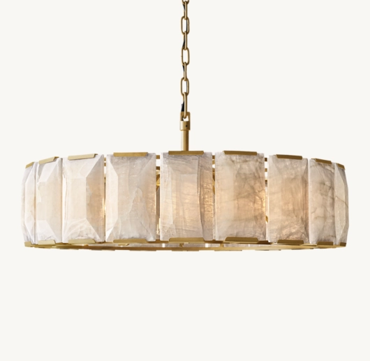 HARLOW CALCITE ROUND CHANDELIER 43