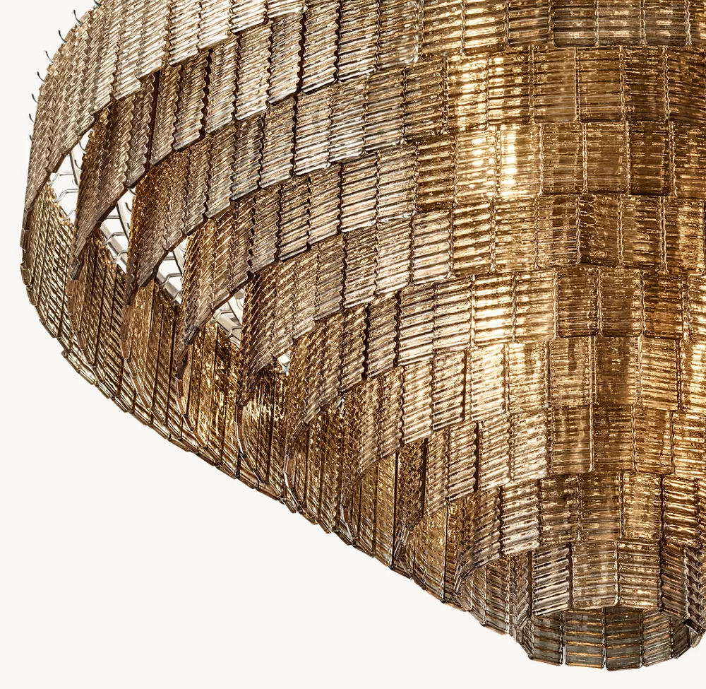 SIRENE SMOKE GLASS ROUND CHANDELIER 65