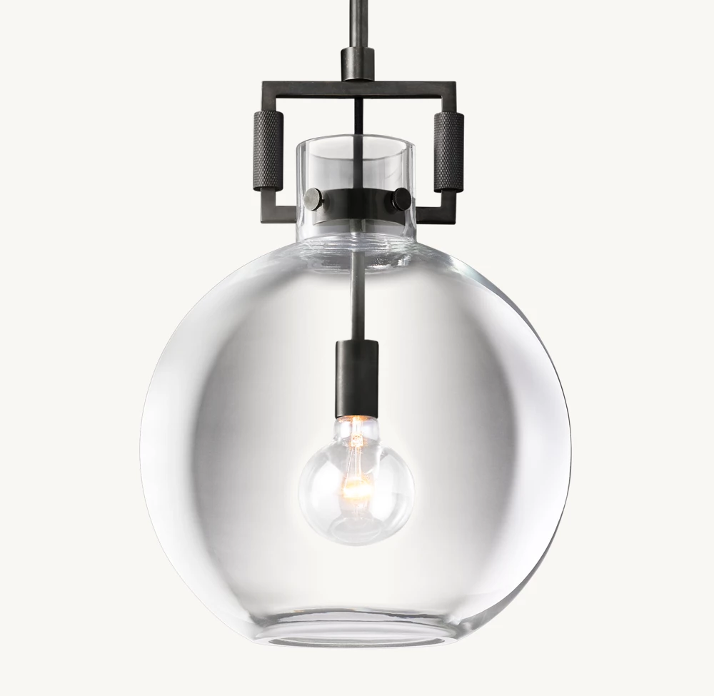 MACHINIST GLASS GLOBE PENDANT - Image 3