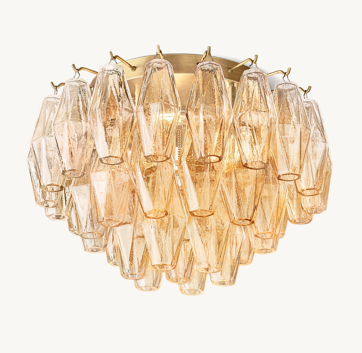 CHIARA SMOKE GLASS FLUSHMOUNT 17