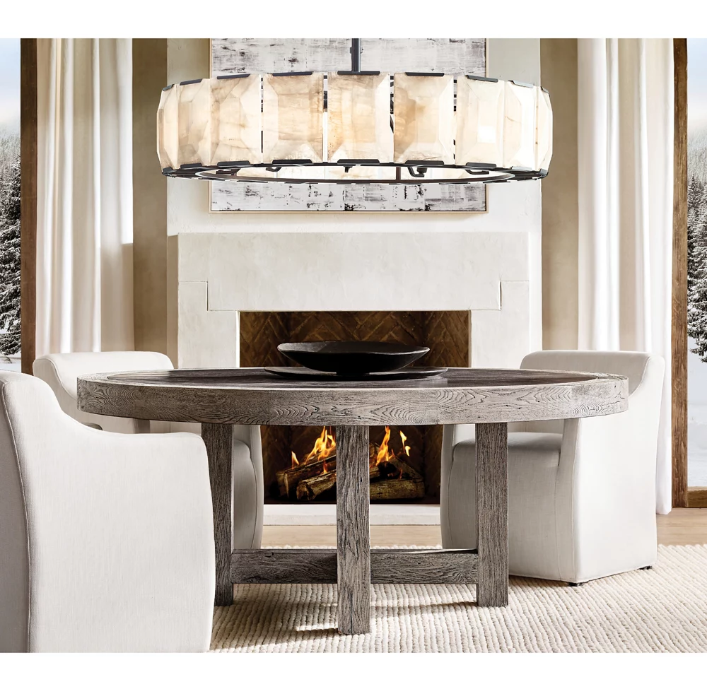 HARLOW CALCITE ROUND CHANDELIER 60