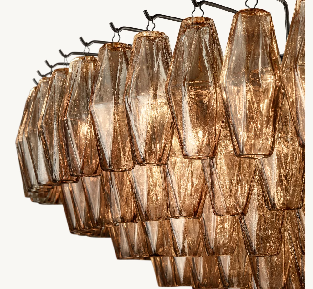 CHIARA SMOKE GLASS TIERED ROUND CHANDELIER 62