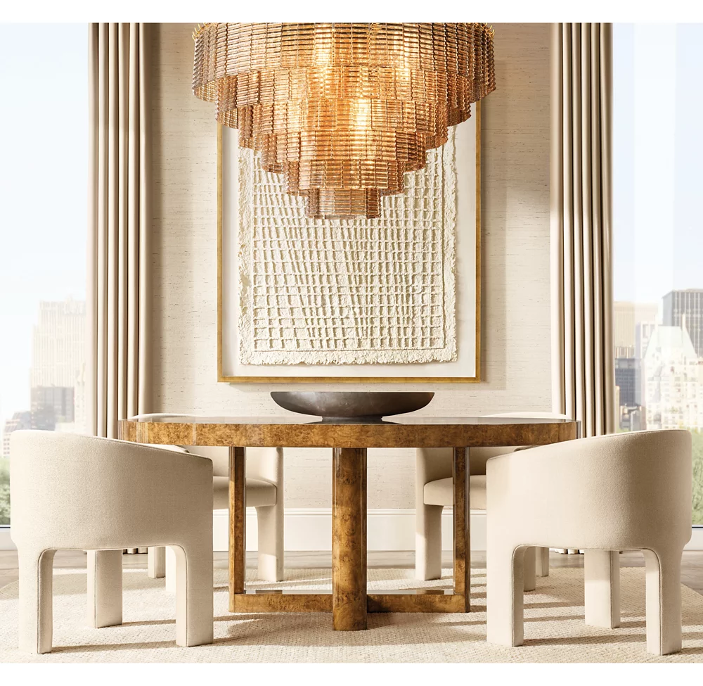 SIRENE SMOKE GLASS ROUND CHANDELIER 52