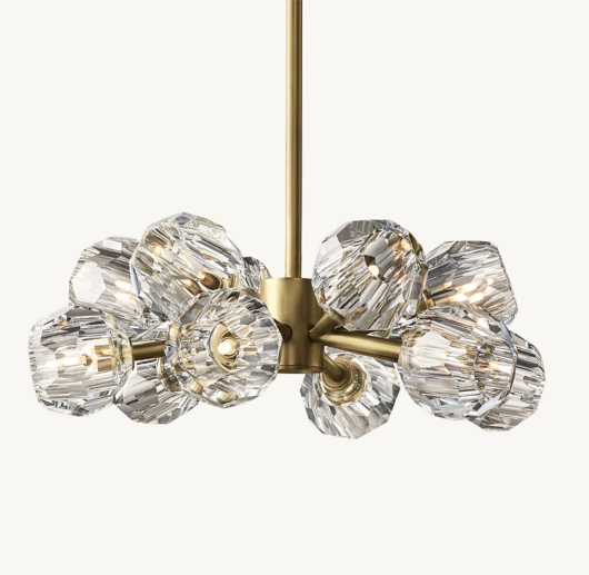 BOULE DE CRISTAL CLEAR GLASS ROUND CHANDELIER 24