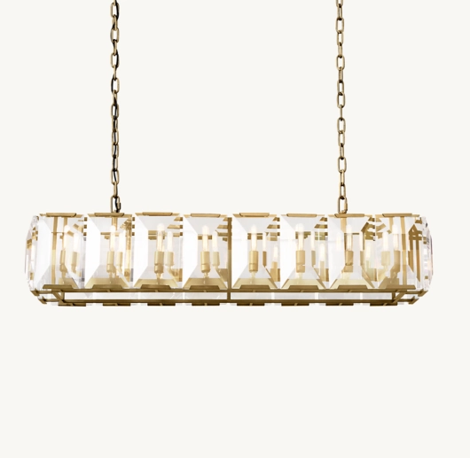 HARLOW CRYSTAL RECTANGULAR CHANDELIER 54
