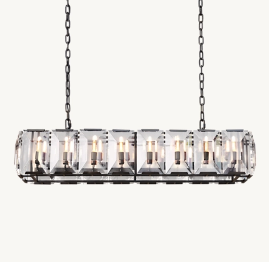 HARLOW CRYSTAL RECTANGULAR CHANDELIER 54