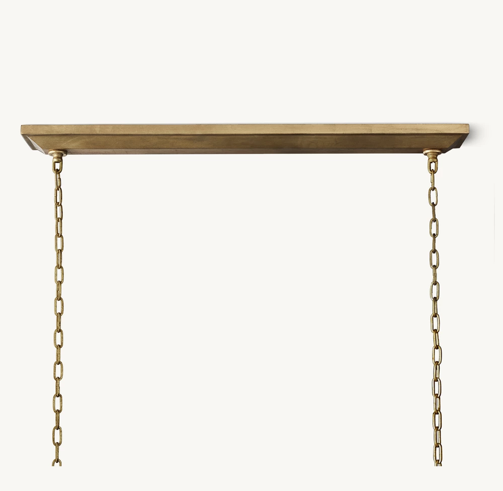 19TH C. ENGLISH OPENWORK RECTANGULAR CHANDELIER 72