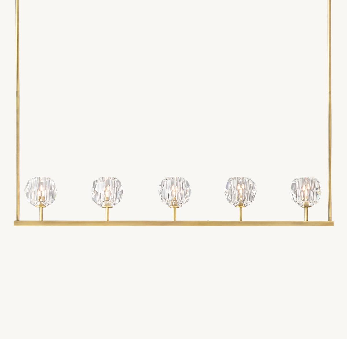 BOULE DE CRISTAL CLEAR GLASS LINEAR CHANDELIER 48