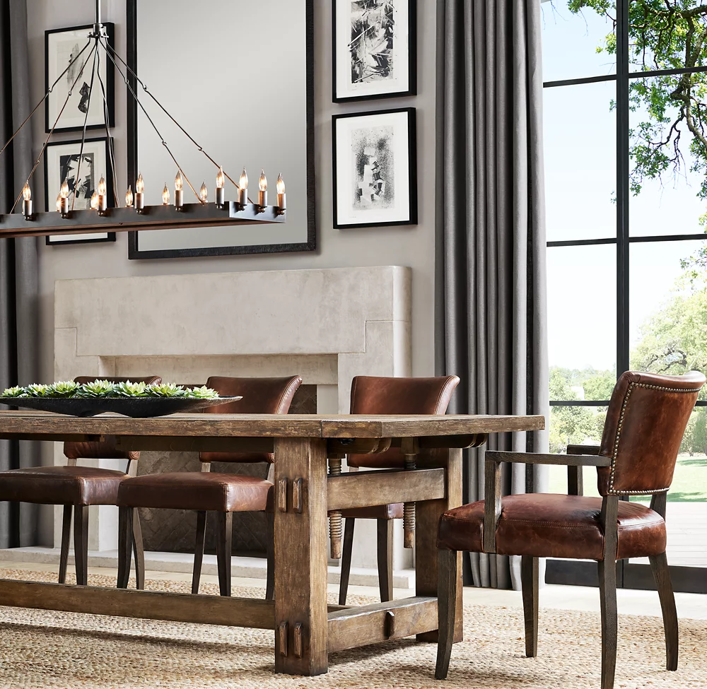 CAMINO VINTAGE CANDELABRA RECTANGULAR CHANDELIER 52