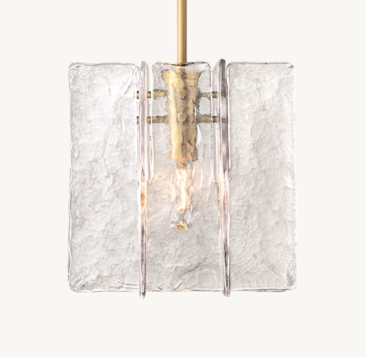 LATTICE CLEAR GLASS PENDANT