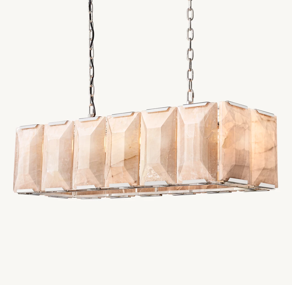 HARLOW CALCITE RECTANGULAR CHANDELIER 42