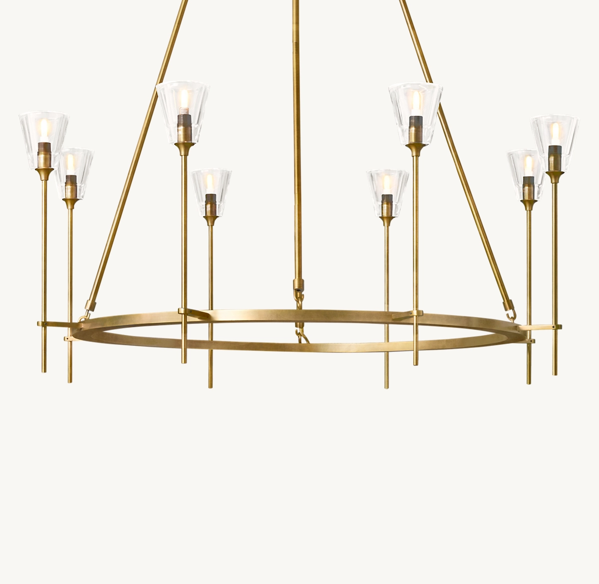 TORCHE DE VERRE ROUND CHANDELIER 46