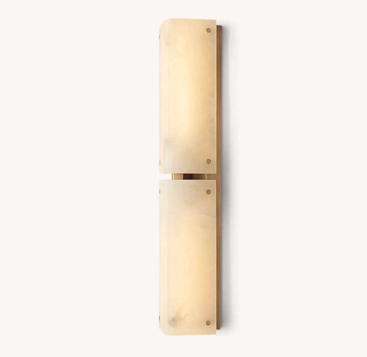 REYNARD ALABASTER GRAND SCONCE - Lacquered Burnished Brass