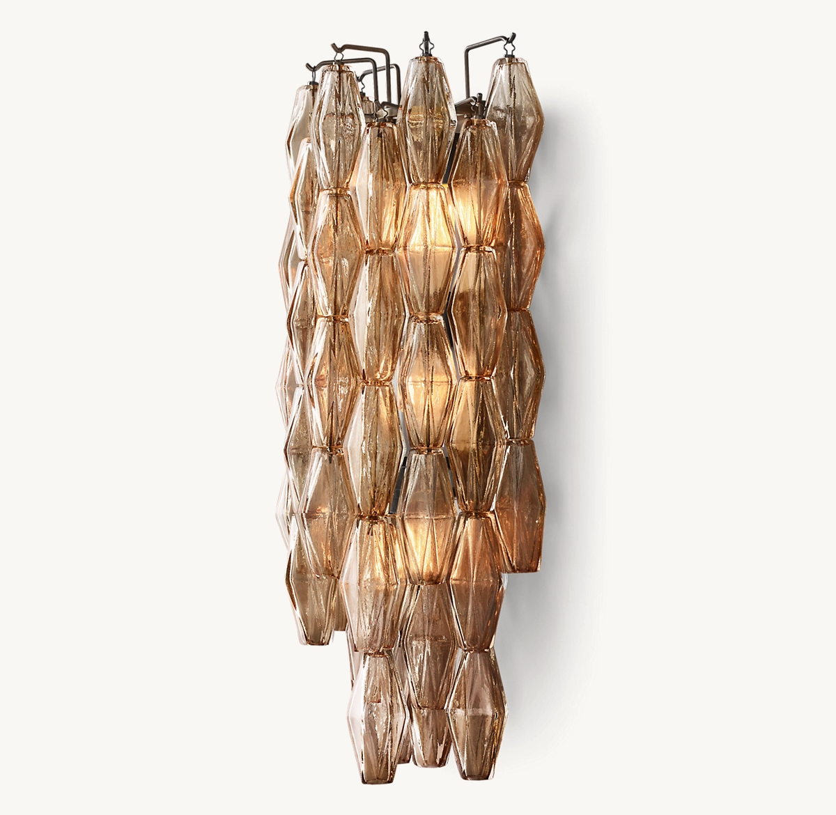 CHIARA CLEAR GLASS GRAND SCONCE - Bronze