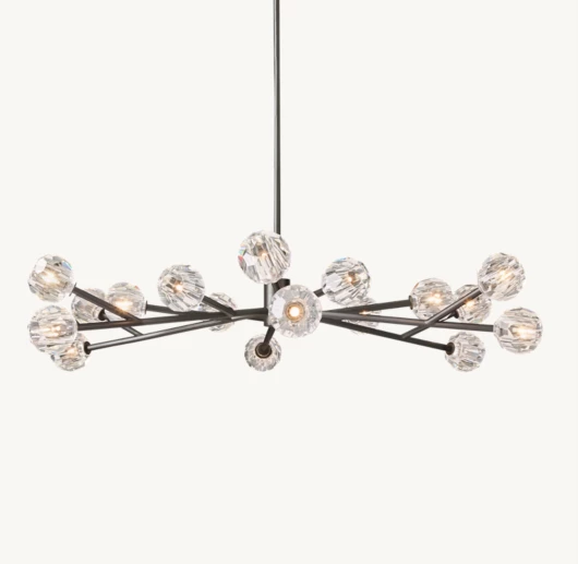 BOULE DE CRISTAL CLEAR GLASS ROUND CHANDELIER 60