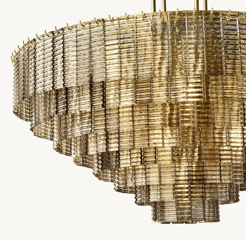 SIRENE SMOKE GLASS ROUND CHANDELIER 52