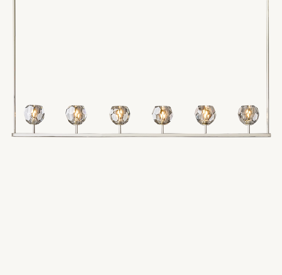 BOULE DE CRISTAL SMOKE GLASS LINEAR CHANDELIER 60