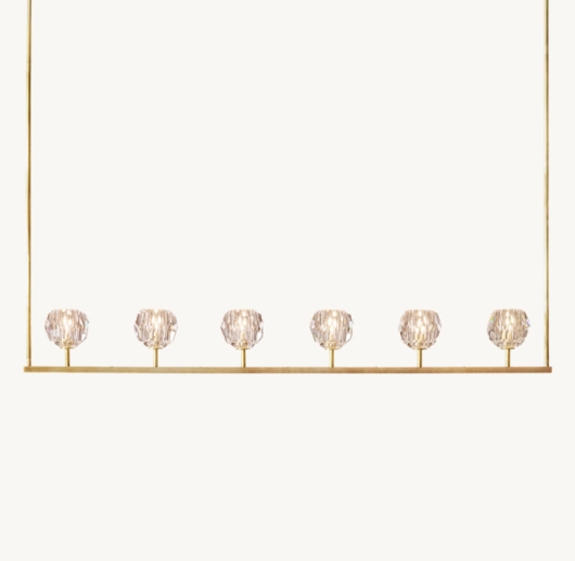 BOULE DE CRISTAL CLEAR GLASS LINEAR CHANDELIER 60