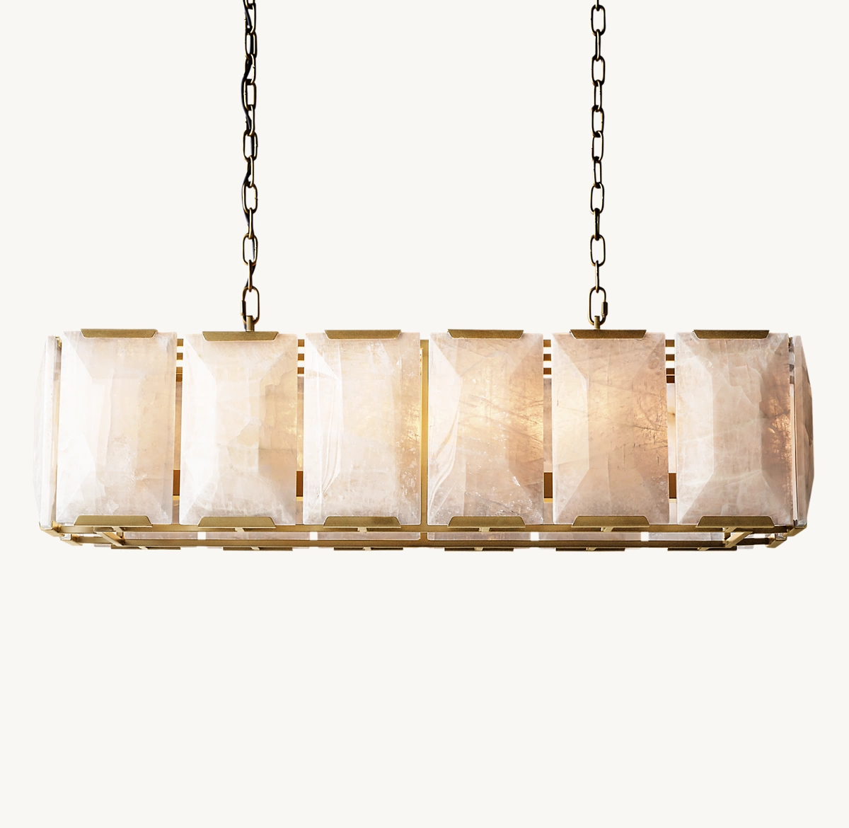 HARLOW CALCITE RECTANGULAR CHANDELIER 42