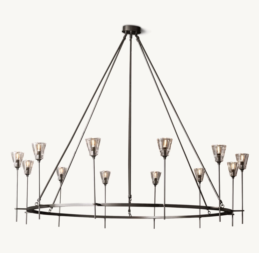 TORCHE DE VERRE ROUND CHANDELIER 70