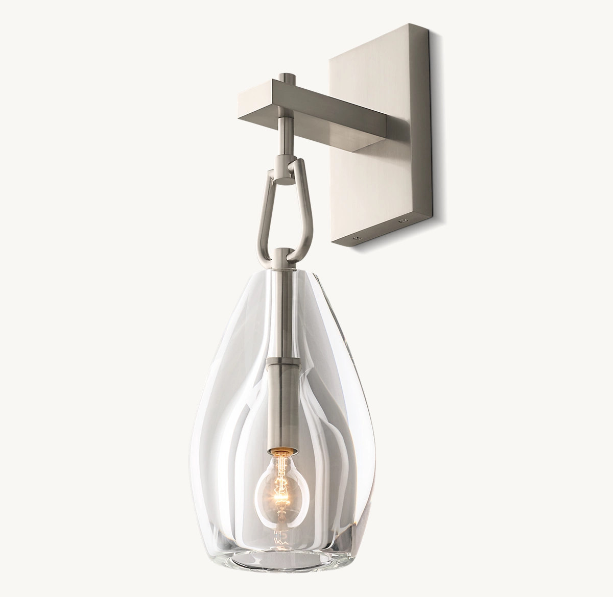 BOTANIST FLUTE SCONCE - Satin Nickel