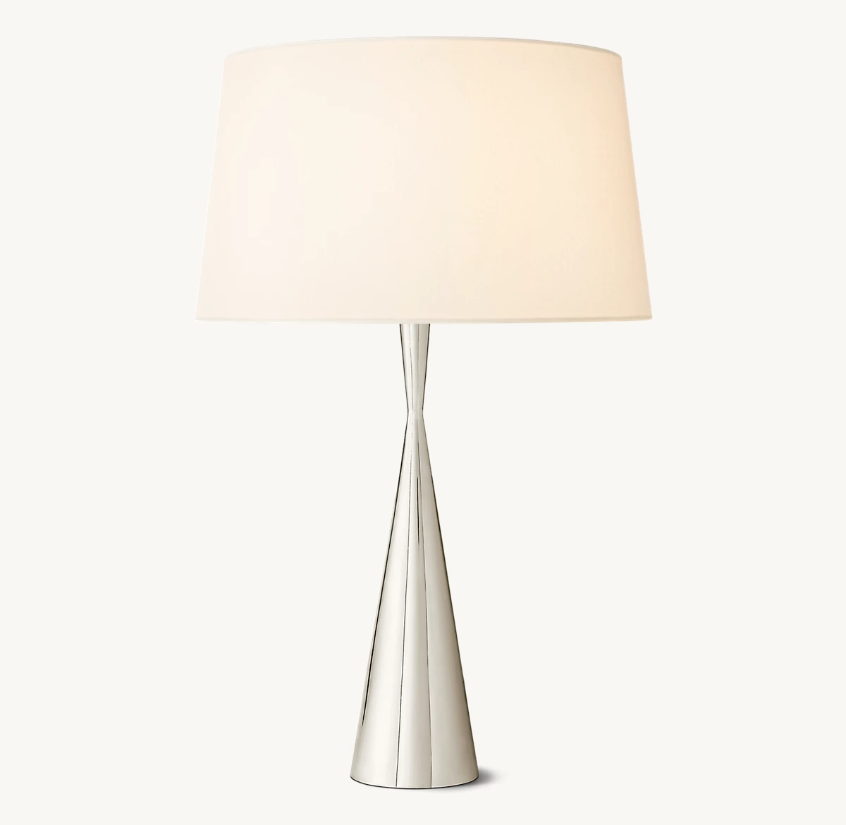 Noemi Slope Shade Table Lamp - Polished Nickel