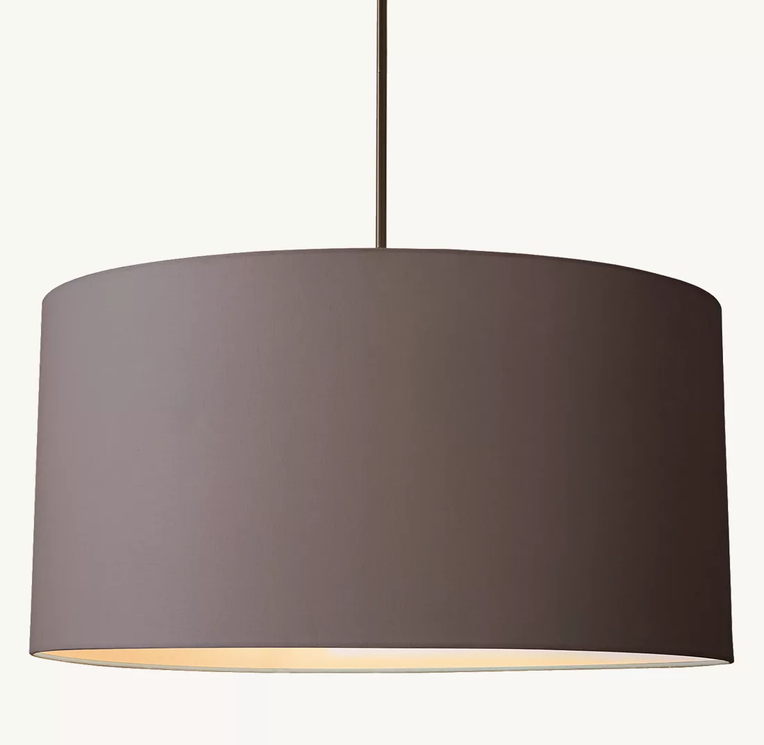 CICERO DRUM PENDANT - Finish Options, Fabric Options
