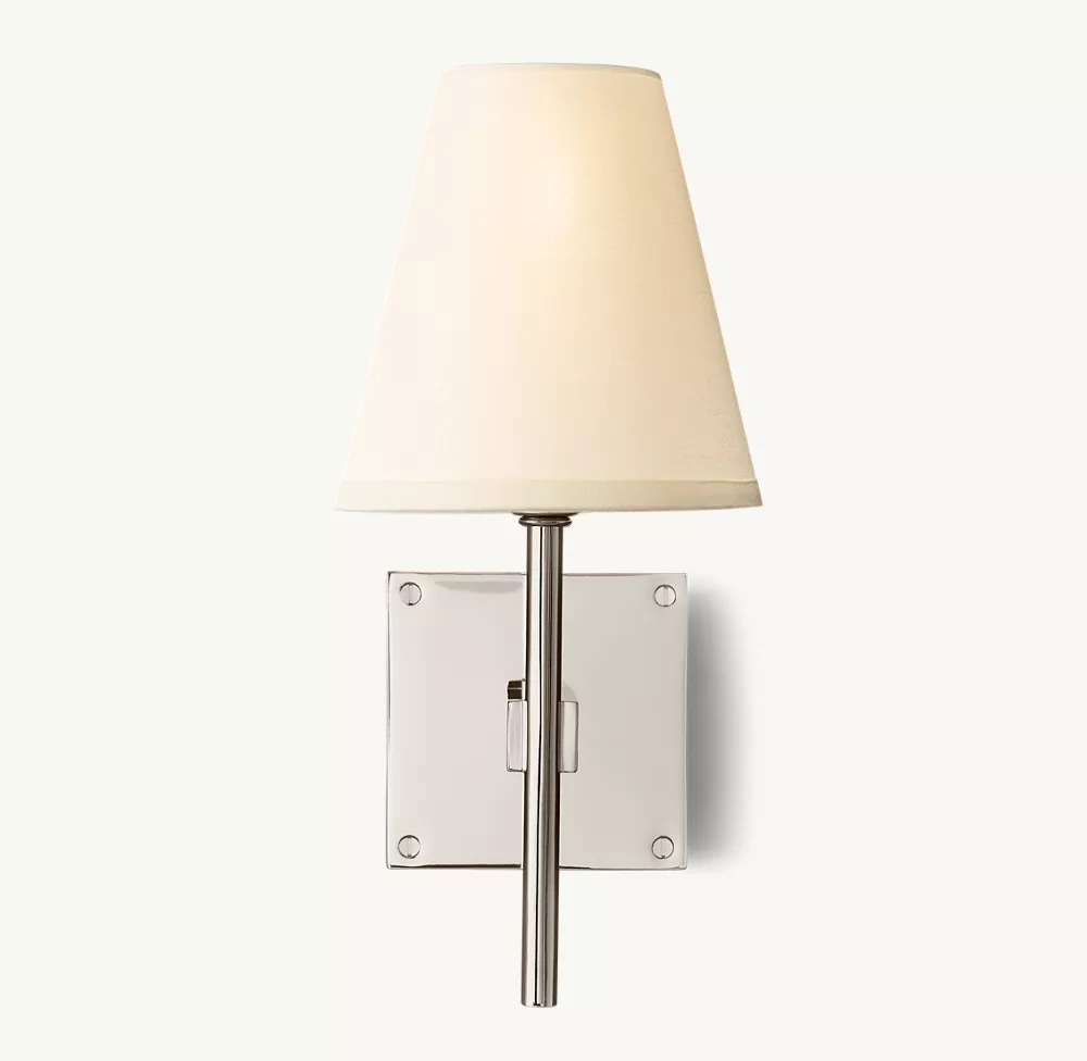 FULHAM LINEN SHADE SCONCE - Image 1
