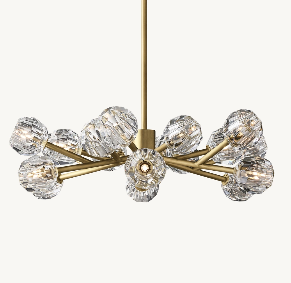 BOULE DE CRISTAL CLEAR GLASS ROUND CHANDELIER 36